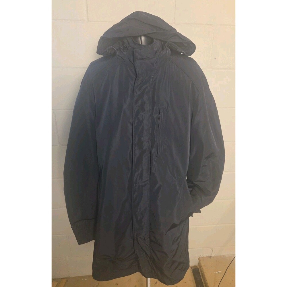 BOSS Hugo Boss The Partner2 Black Field Jacket Water Repellent Zip Hood 40R /Med